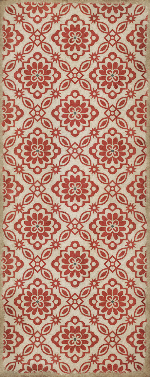 Williamsburg Bookbinder Pinkney - vinyl floor cloth size 36x90
