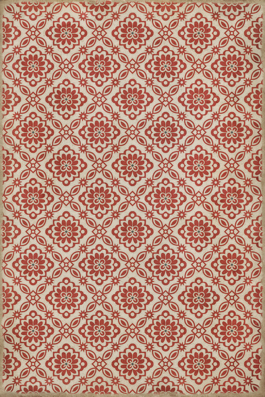 Williamsburg Bookbinder Pinkney - vinyl floor cloth sizes 20x30, 24x36, 38x56, 52x76, 70x102