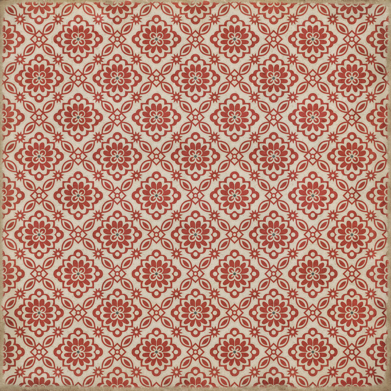 Williamsburg Bookbinder Pinkney - vinyl floor cloth sizes 96x96, 120x120