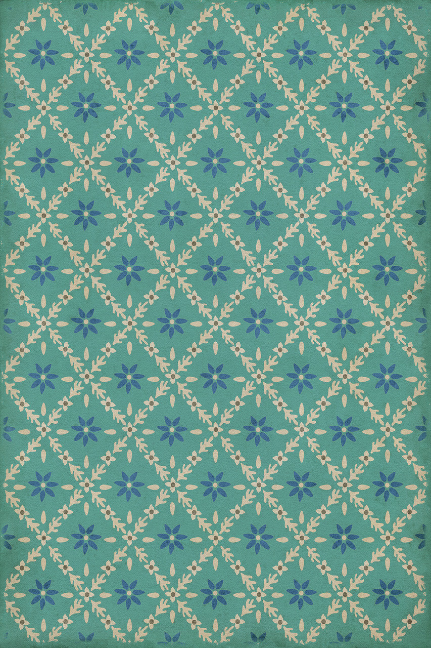 Williamsburg Naturalist Bartram - vinyl floor cloth sizes 20x30, 24x36, 38x56, 52x76, 70x102