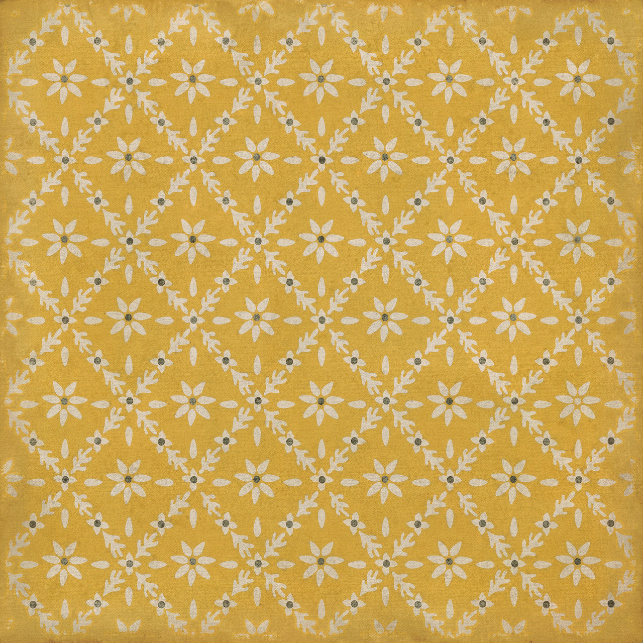 Williamsburg Naturalist Byrd - vinyl floor cloth sizes 60x60, 72x72