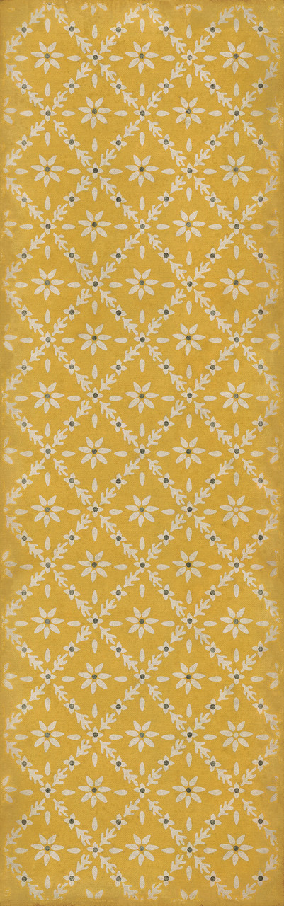 Williamsburg Naturalist Byrd - vinyl floor cloth sizes 24x77, 30x96, 36x115