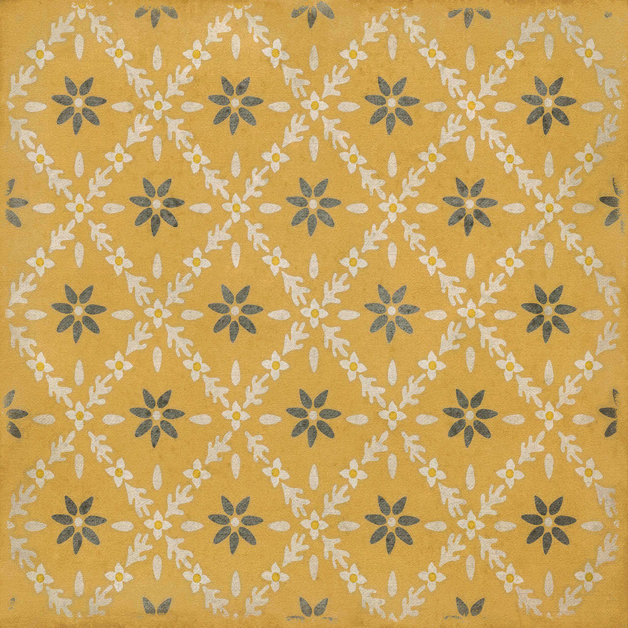 Williamsburg Naturalist Catesby - vinyl floor cloth sizes 36x36, 48x48