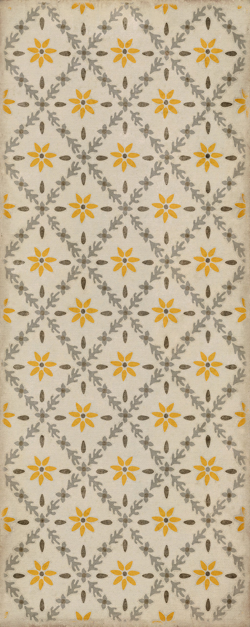 Williamsburg Naturalist Collinson - vinyl floor cloth sizes 30x75, 36x90