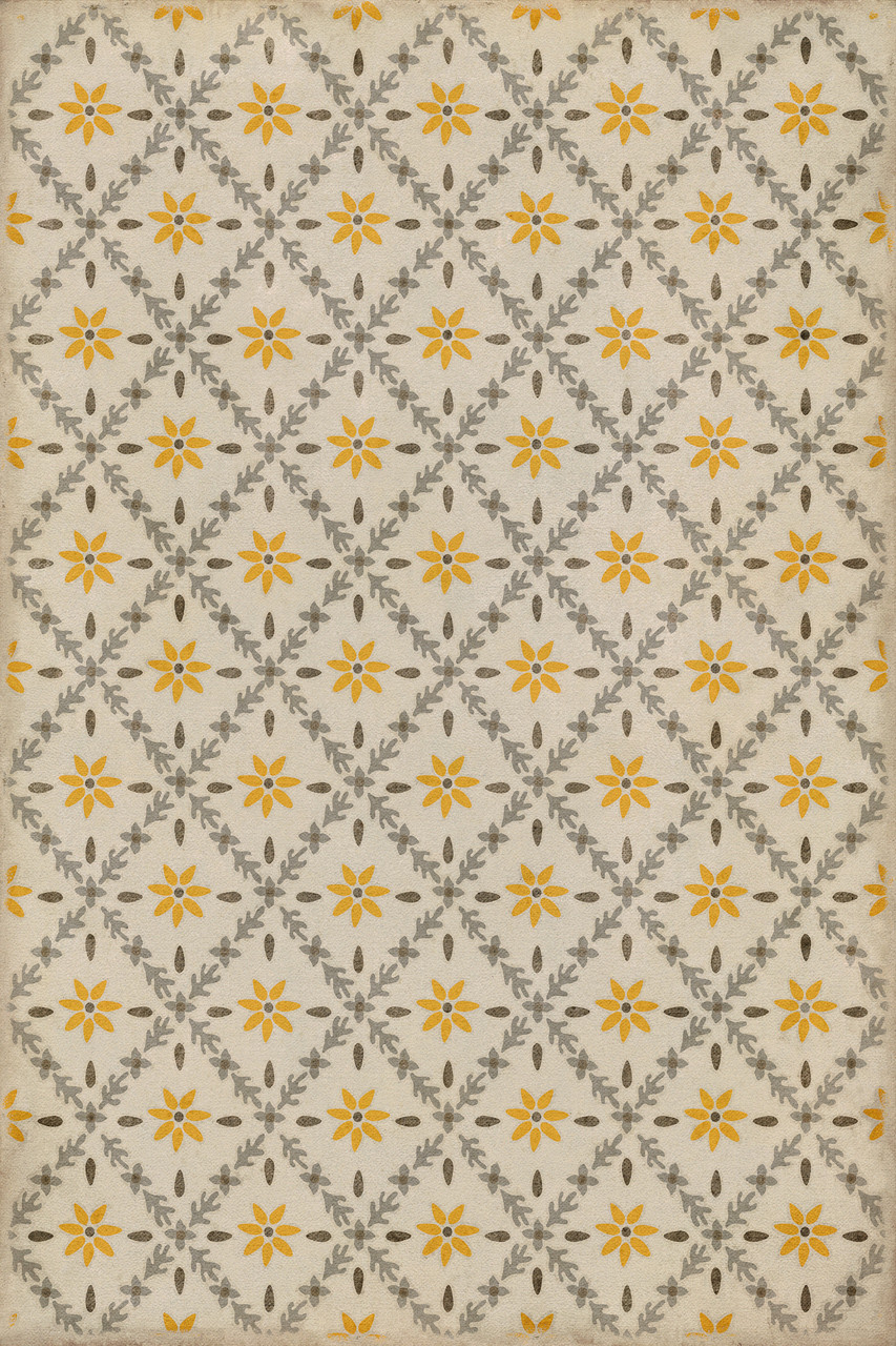 Williamsburg Naturalist Collinson - vinyl floor cloth sizes 20x30, 24x36, 30x44, 38x56, 52x76, 70x102