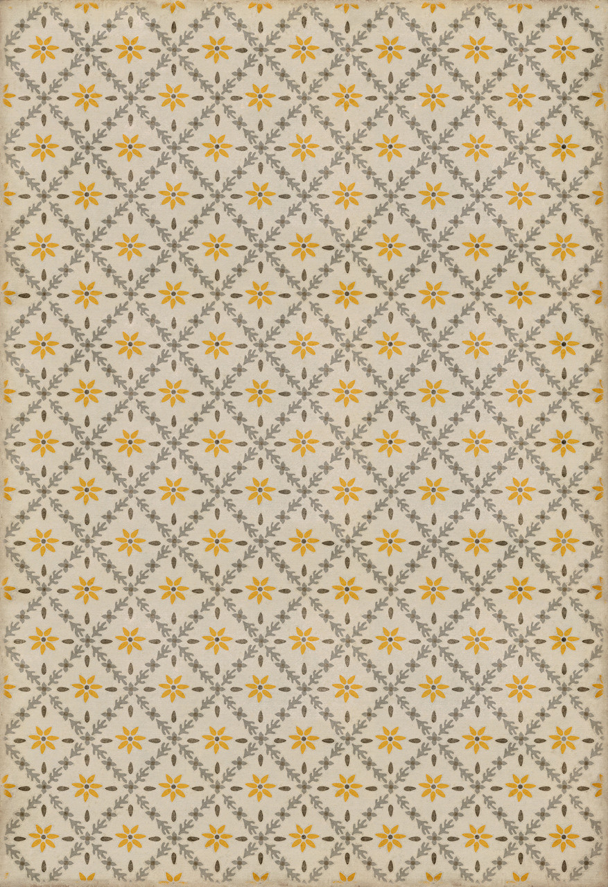 Williamsburg Naturalist Collinson - vinyl floor cloth sizes 96x140, 120x175