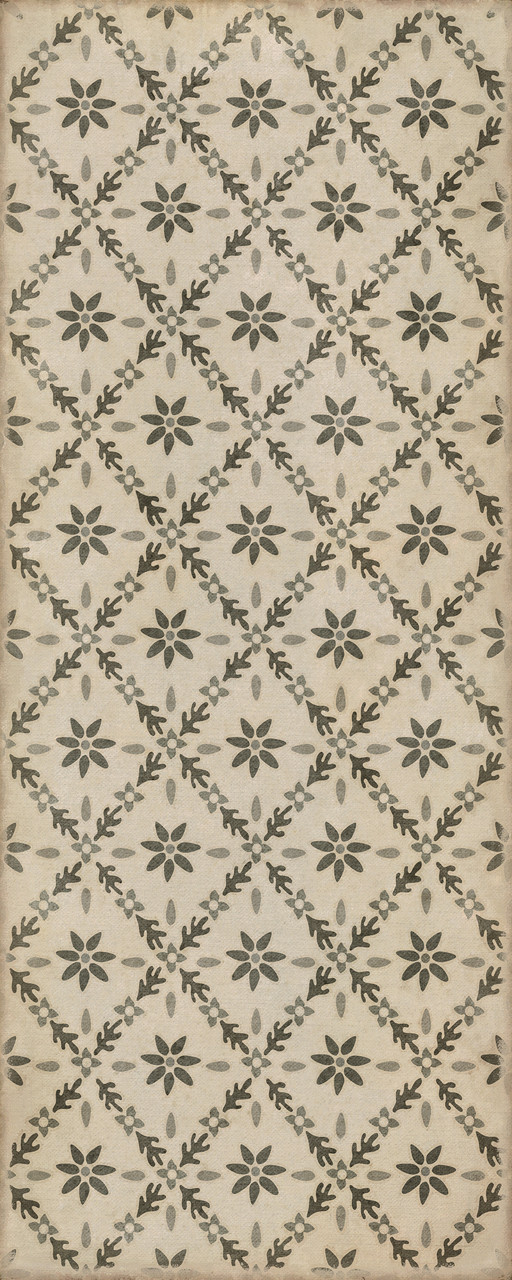 Williamsburg Naturalist Fotthergill - vinyl floor cloth sizes 30x75, 36x90