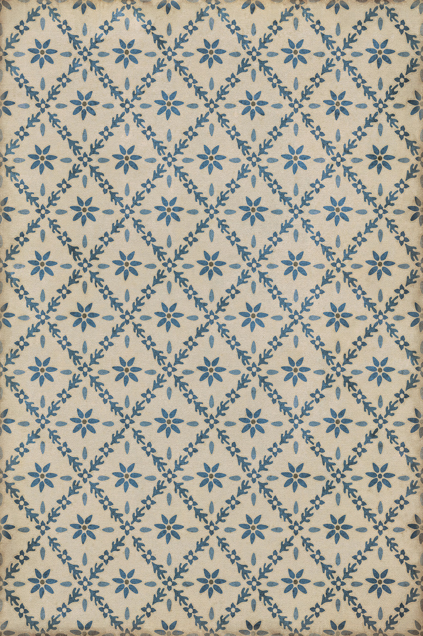 Williamsburg Naturalist Fotthergill - vinyl floor cloth sizes 20x30, 24x36, 30x44, 38x56, 52x76, 70x102