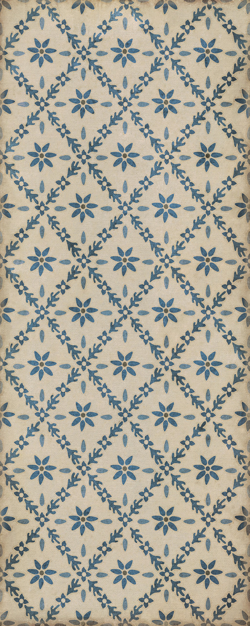 Williamsburg Naturalist Fotthergill - vinyl floor cloth sizes 30x75, 36x90