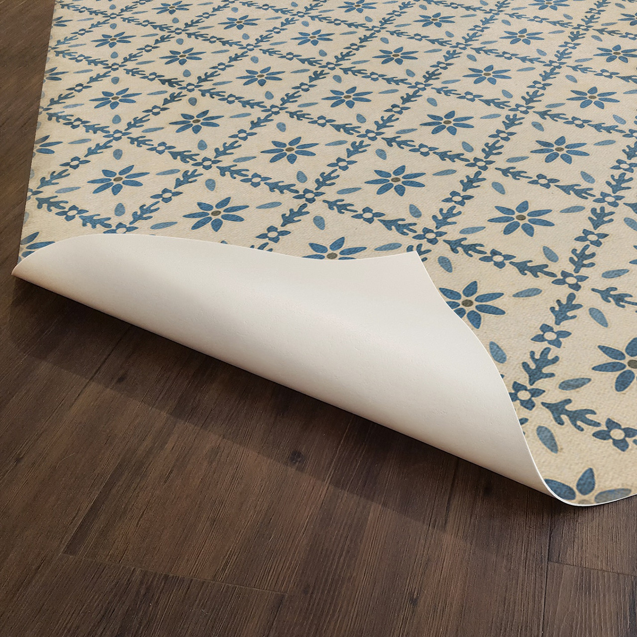 Williamsburg Naturalist Fotthergill - vinyl floor cloth underside 