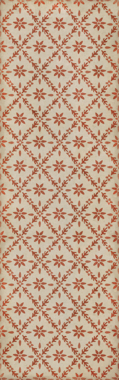 Williamsburg Naturalist Josselyn - vinyl floor cloth size 36x115