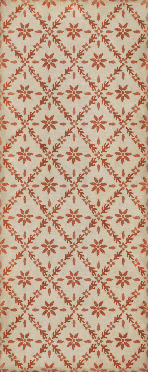 Williamsburg Naturalist Josselyn - vinyl floor cloth size 36x90