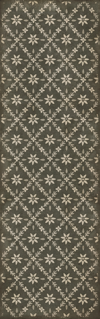 Williamsburg Naturalist Linnaeus - vinyl floor cloth sizes 24x77, 30x96, 36x115