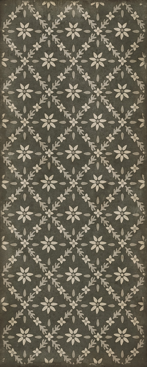 Williamsburg Naturalist Linnaeus - vinyl floor cloth sizes 30x75, 36x90