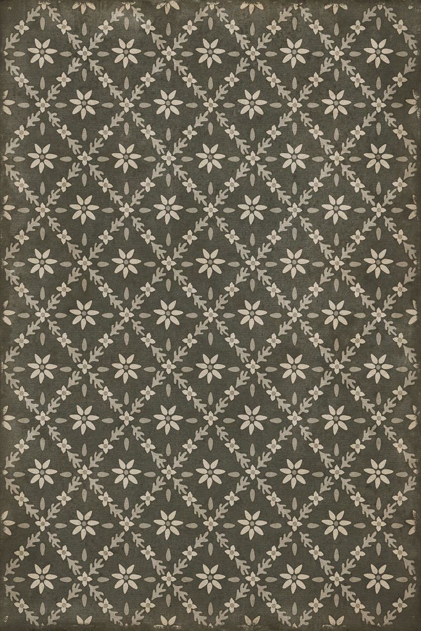 Williamsburg Naturalist Linnaeus - vinyl floor cloth sizes 20x30, 24x36, 30x44, 38x56, 52x76, 70x102