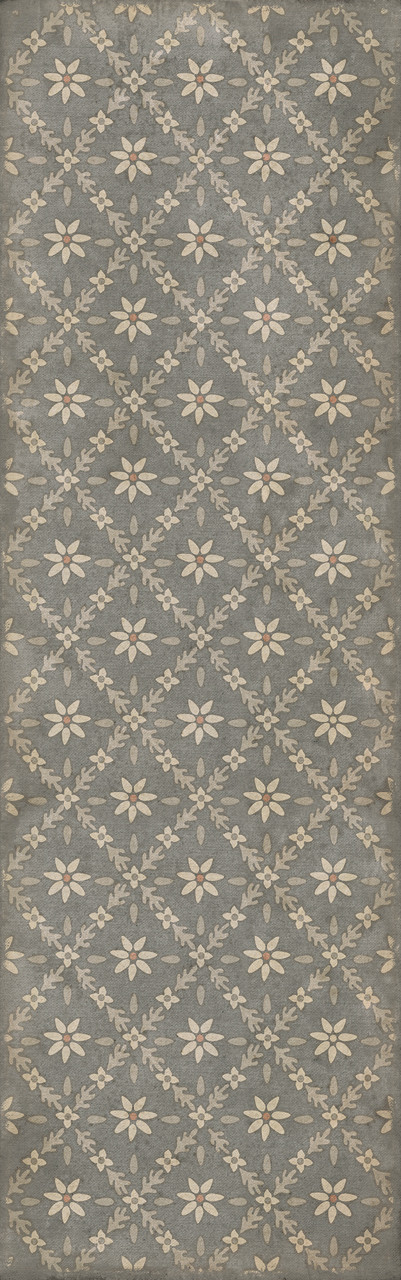 Williamsburg Naturalist Mitchell - vinyl floor cloth size 36x115