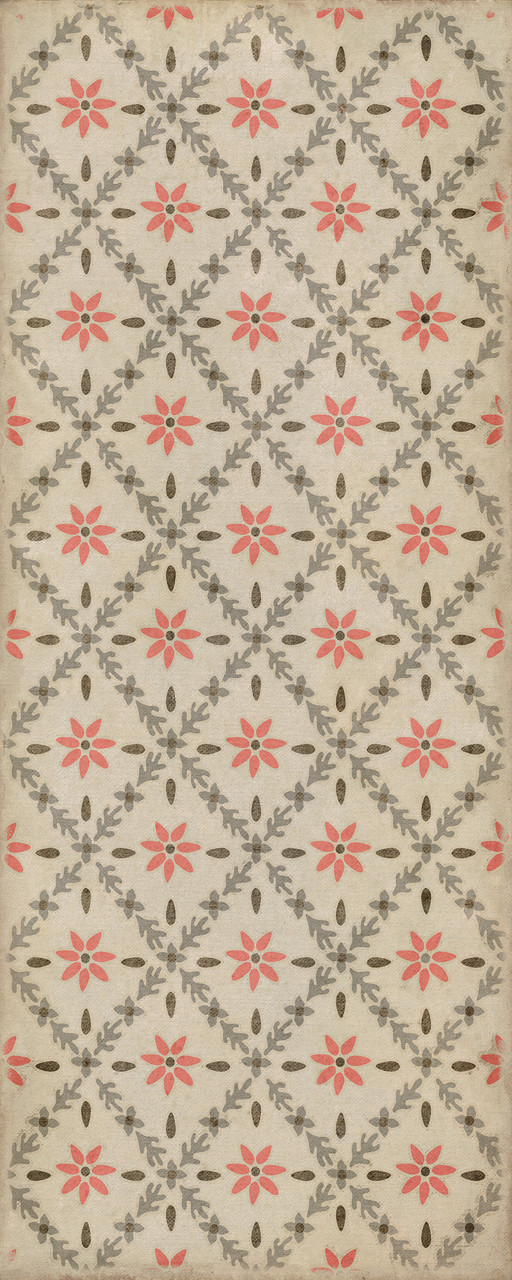 Williamsburg Naturalist Skipwith - vinyl floor cloth size 36x90