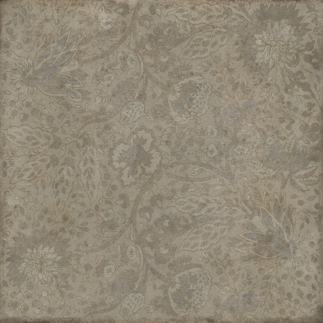 Williamsburg Garden Gate I Robbed the Woods - vinyl floor cloth image for all square sizes