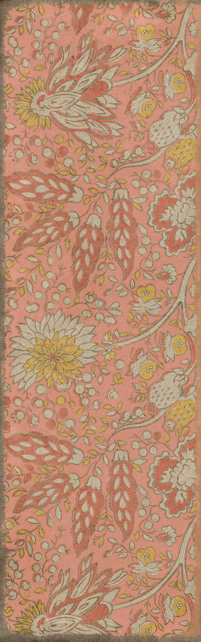 Williamsburg Garden Gate Love and Folly - vinyl floor cloth sizes 24x77, 30x96, 36x115