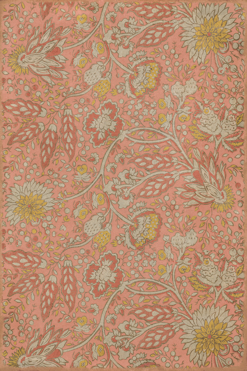 Williamsburg Garden Gate Love and Folly - vinyl floor cloth image for all rectangle sizes