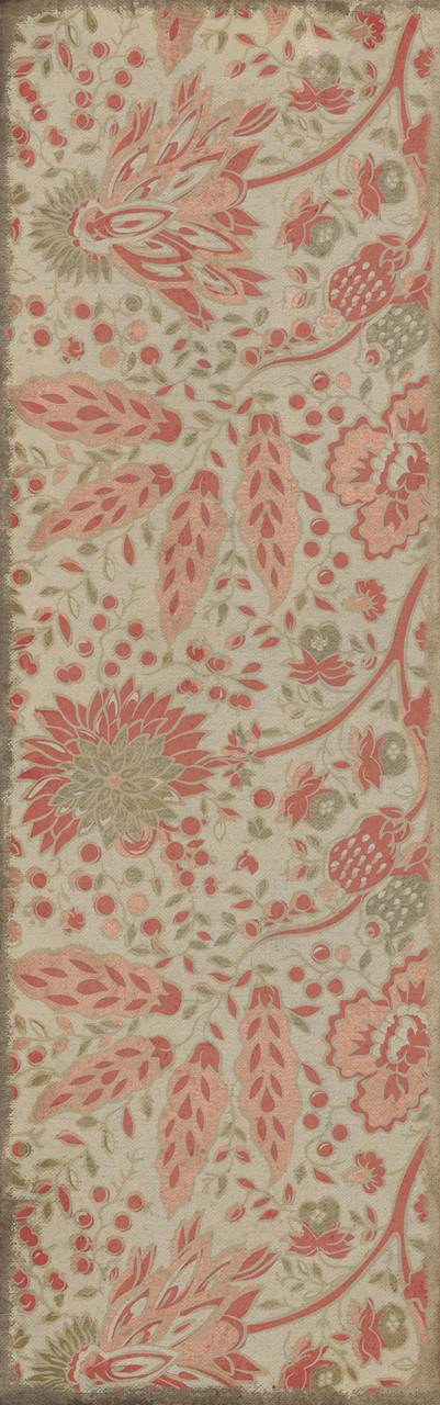 Williamsburg Garden Gate On Imagination - vinyl floor cloth size 36x115