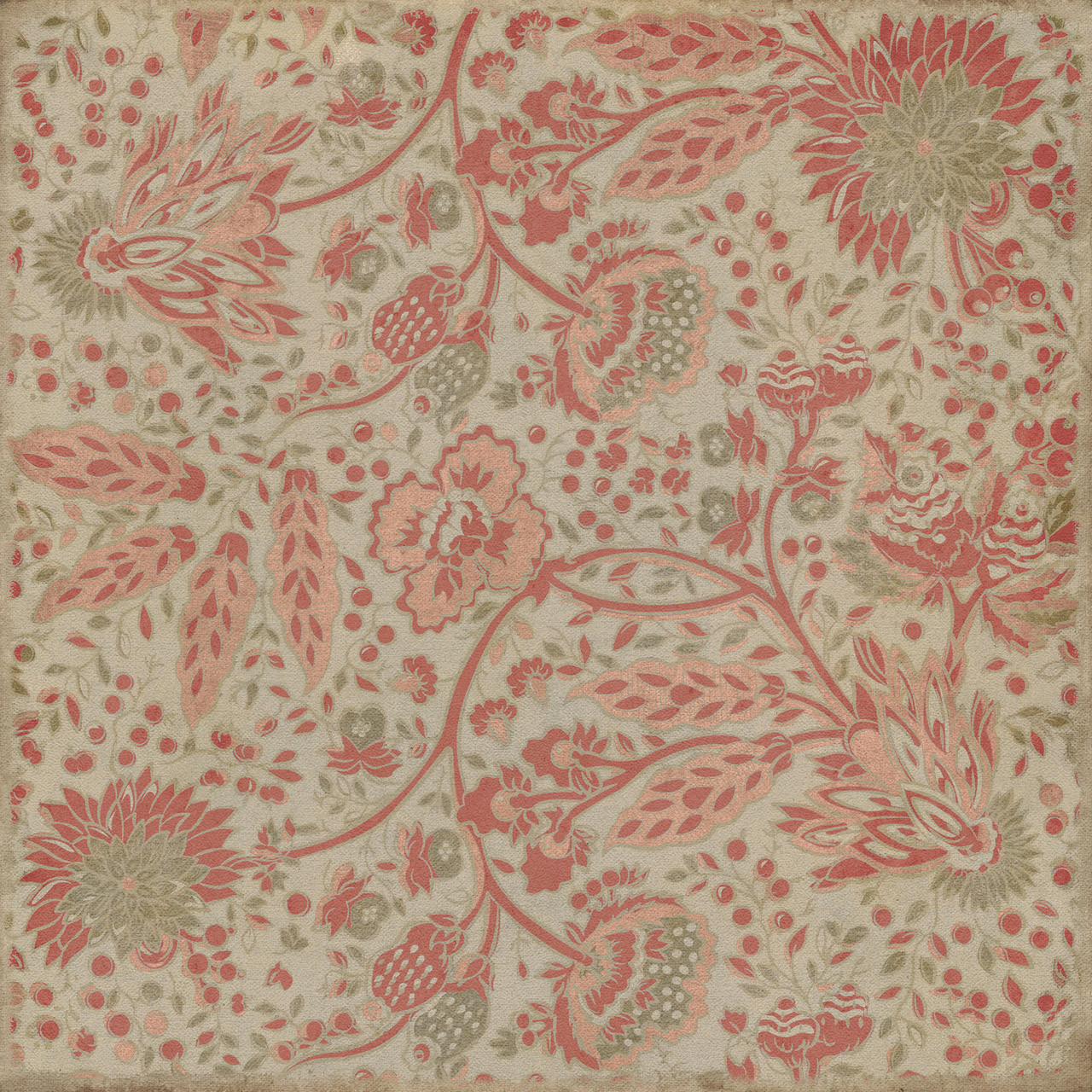 Williamsburg Garden Gate On Imagination - vinyl floor cloth image for all square sizes