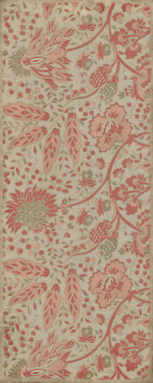 Williamsburg Garden Gate On Imagination - vinyl floor cloth size 36x90