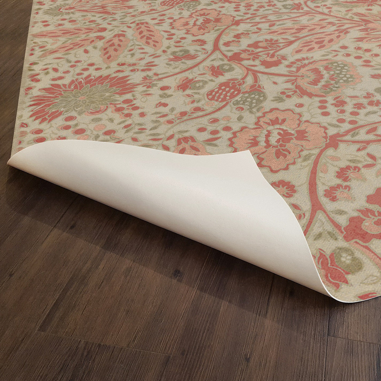 Williamsburg Garden Gate On Imagination - vinyl floor cloth underside