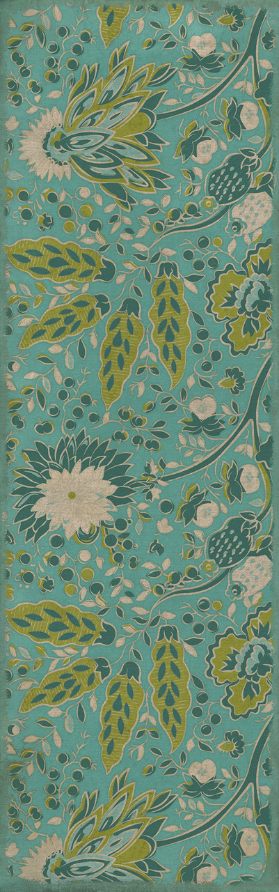 Williamsburg Garden Gate The Frost Spirit - vinyl floor cloth size 36x115