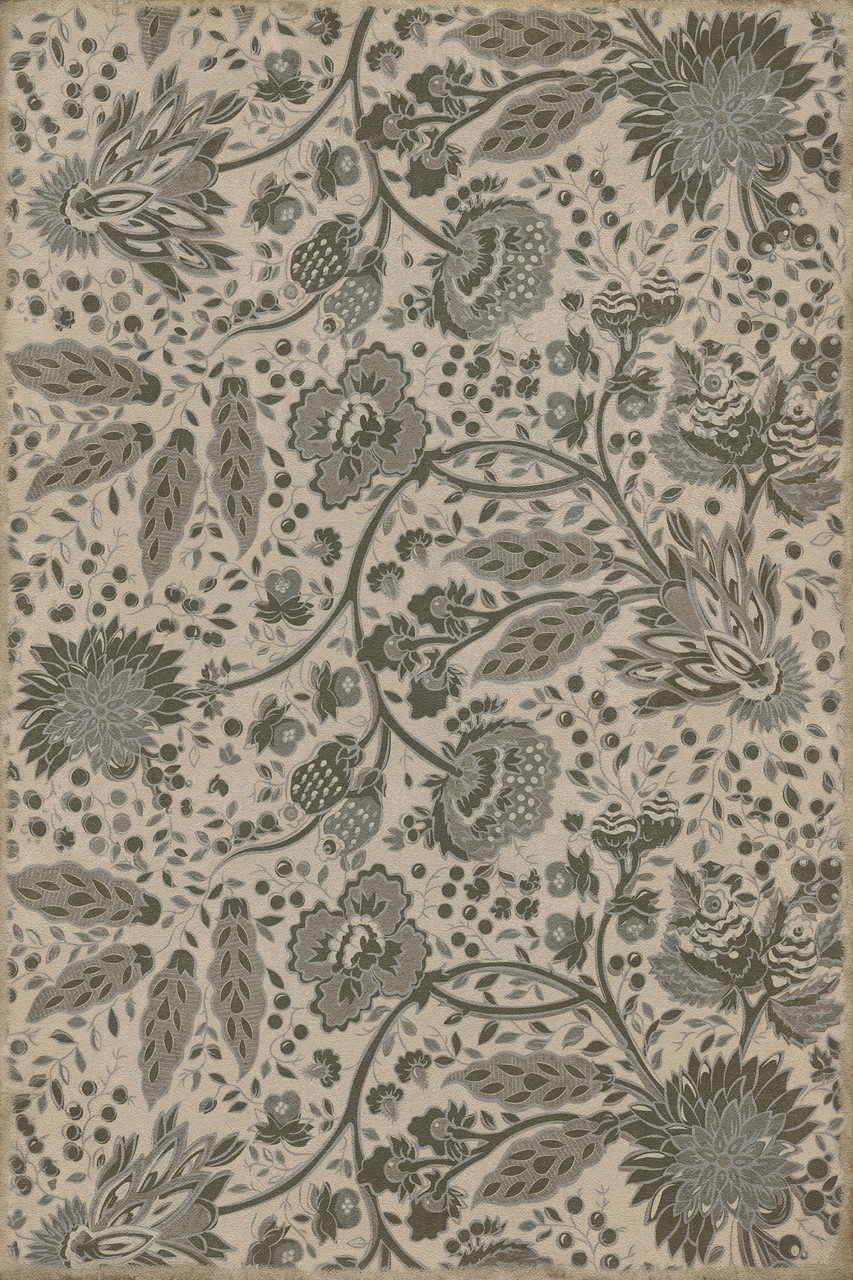 Williamsburg Garden Gate The Skeleton in Armor - vinyl floor cloth image for all rectangle sizes