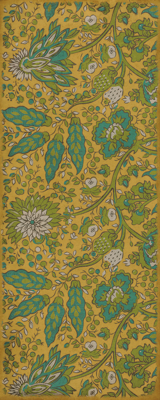 Garden Gate The Victory of Patience - vinyl floor cloth size 36x90