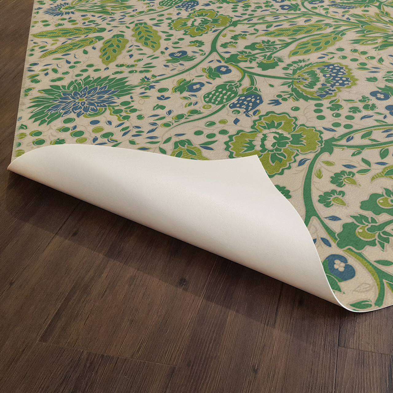 Williamsburg Garden Gate The West Wind - vinyl floor cloth underside 