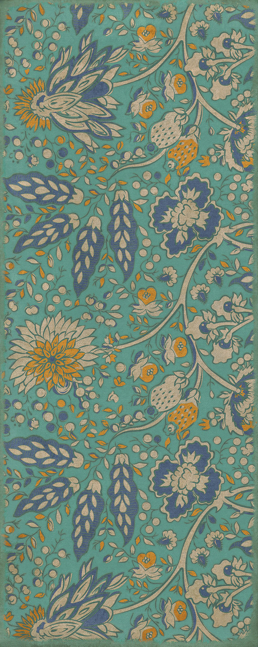 Williamsburg Garden Gate There is Another Sky - vinyl floor cloth size 36x90