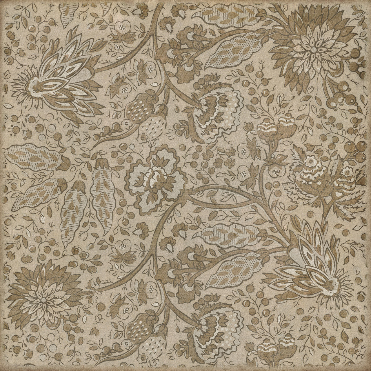 Garden Gate Woods in Winter - vinyl floor cloth image for all square sizes