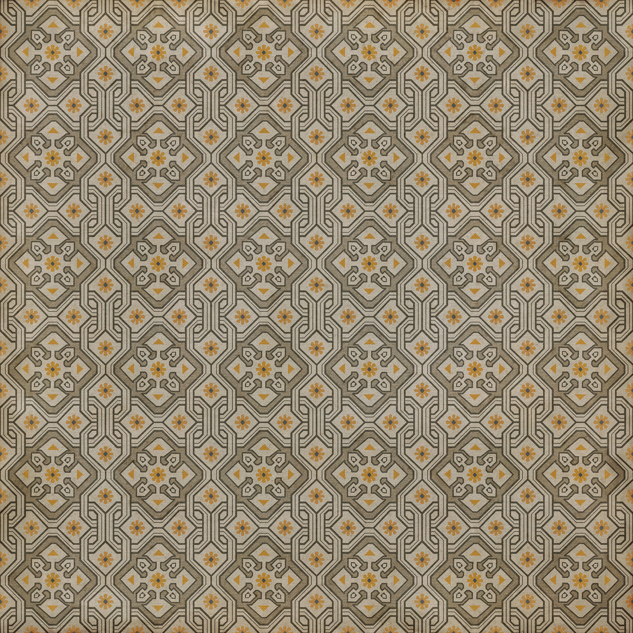 Williamsburg Tarpley Blundell - vinyl floor cloth sizes 60x60, 72x72