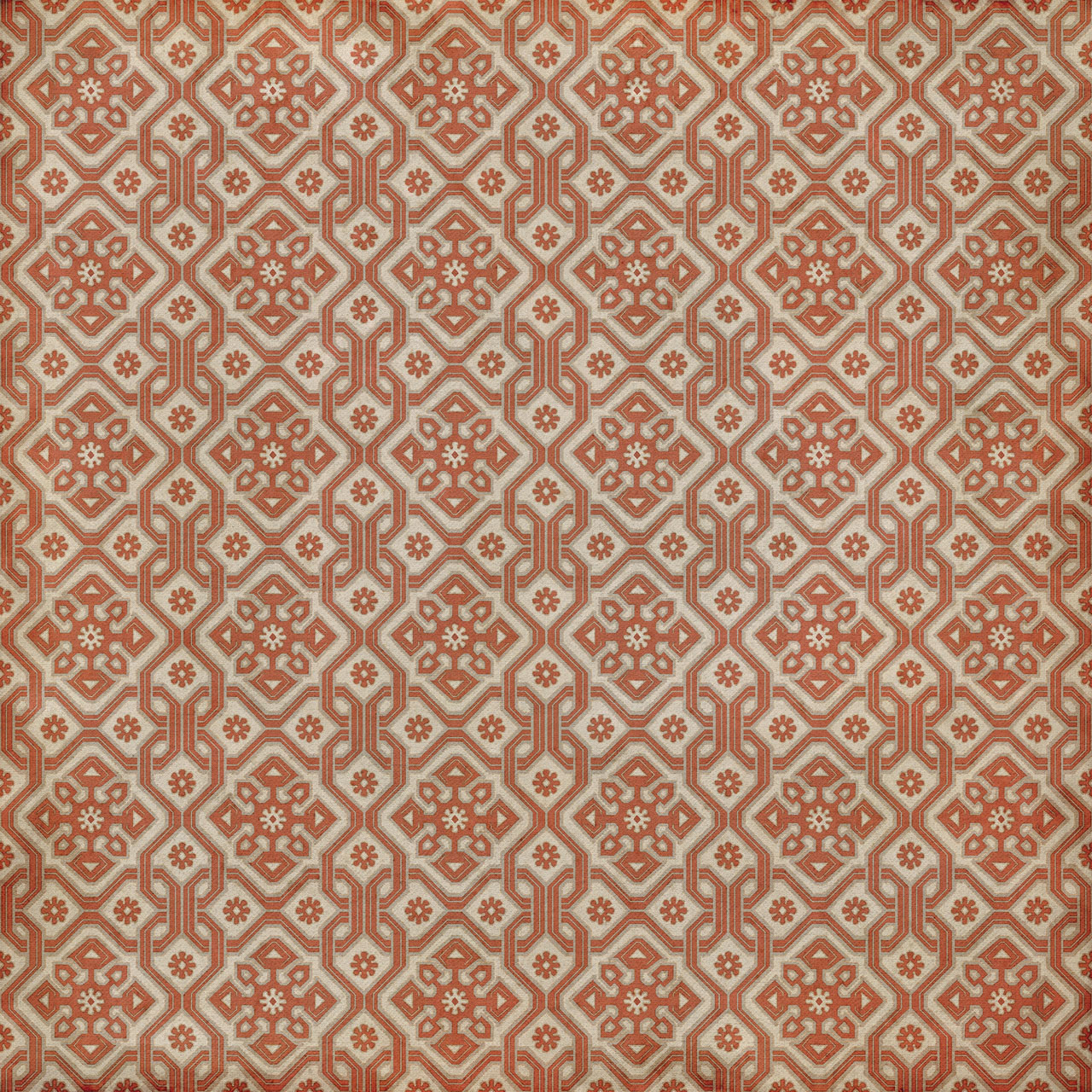Williamsburg Tarpley Clemens - vinyl floor cloth sizes 60x60, 72x72