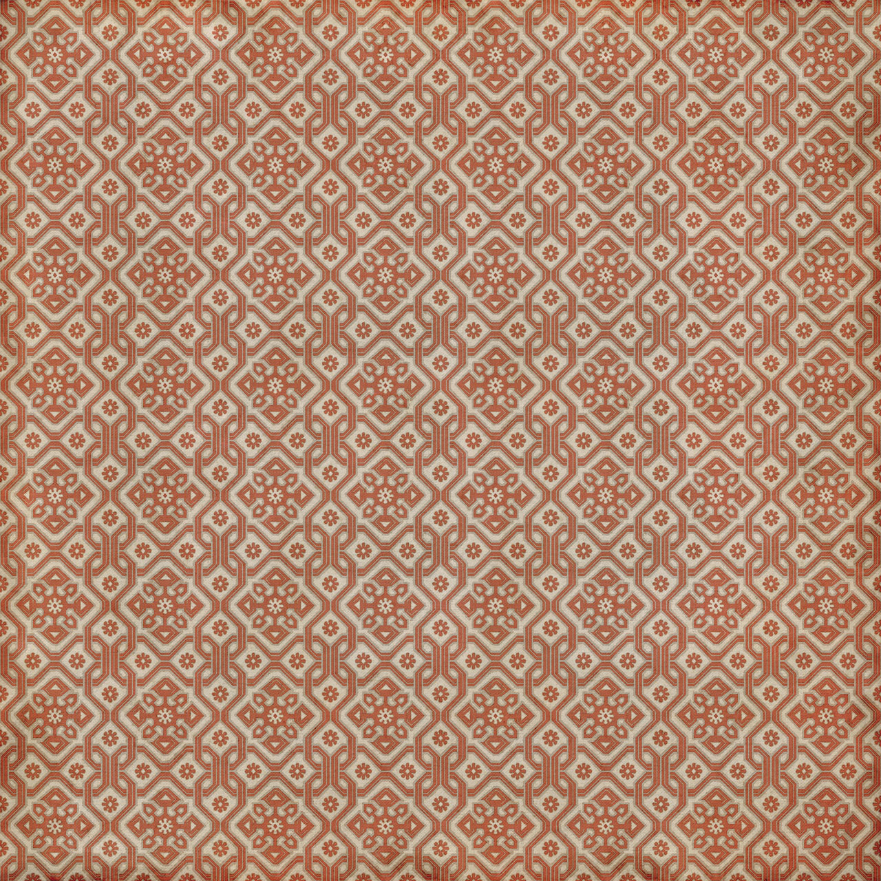 Williamsburg Tarpley Clemens - vinyl floor cloth sizes 96x96, 120x120