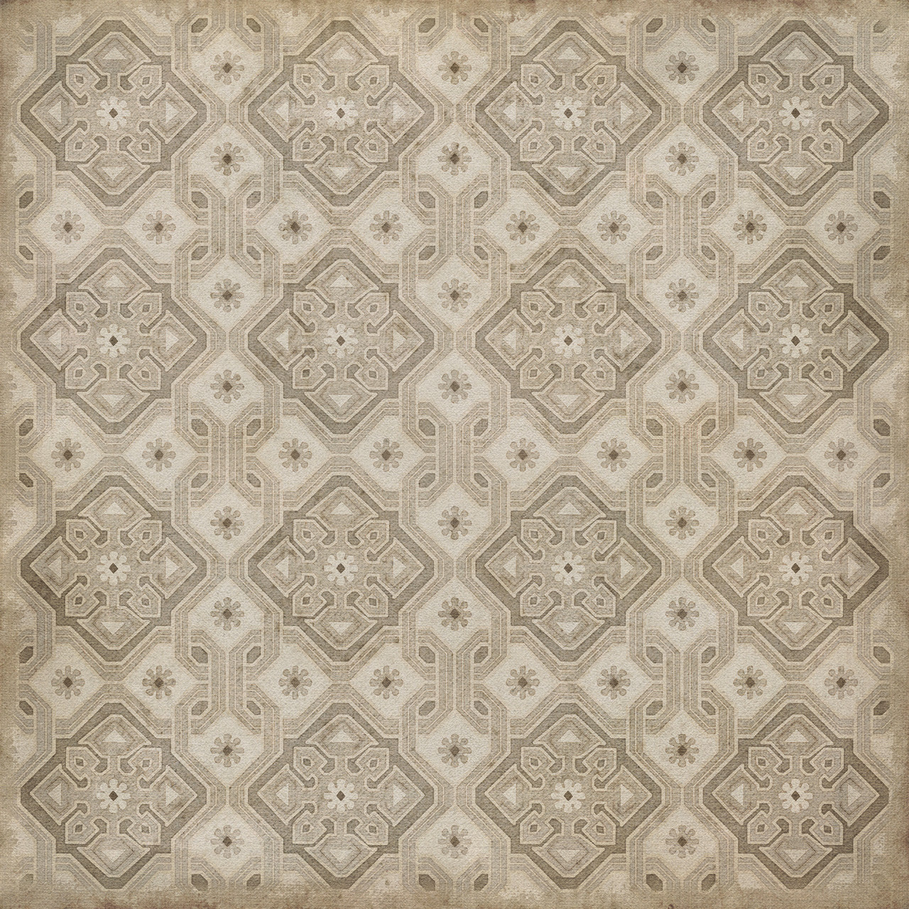 Williamsburg Tarpley Gregson - vinyl floor cloth sizes 36x36, 48x48