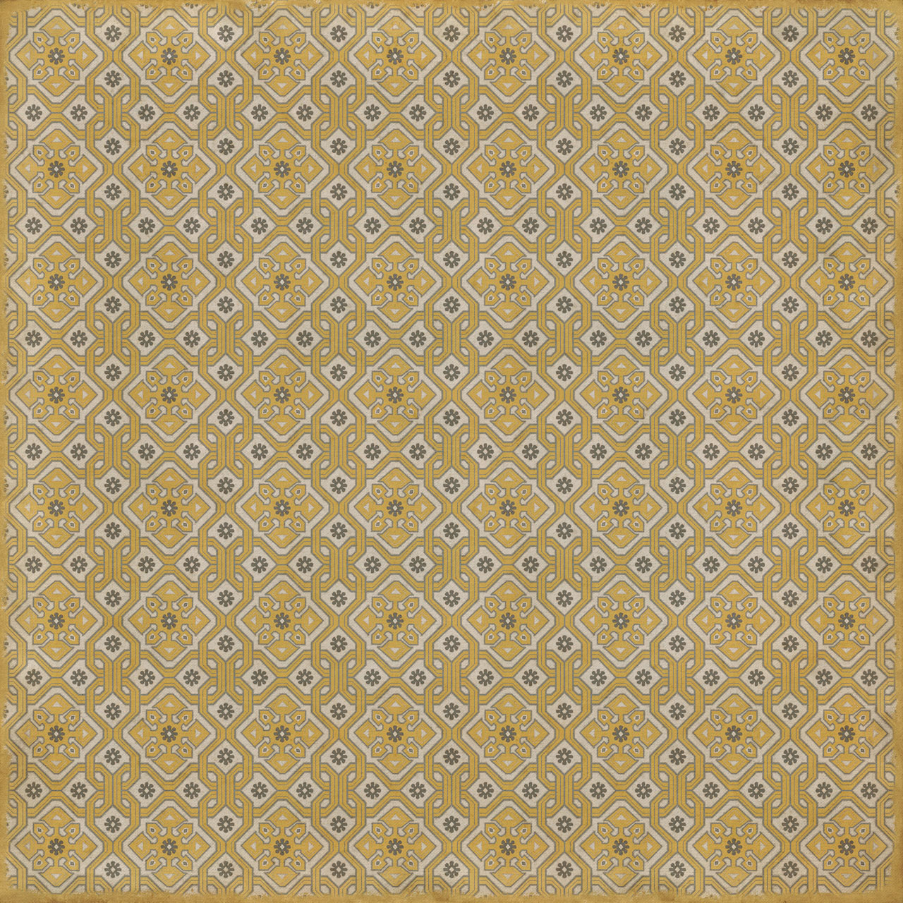 Williamsburg Tarpley Heywood - vinyl floor cloth sizes 96x96, 120x120