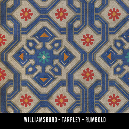 Williamsburg Tarpley Rumbold - vinyl floor cloth sample swatch