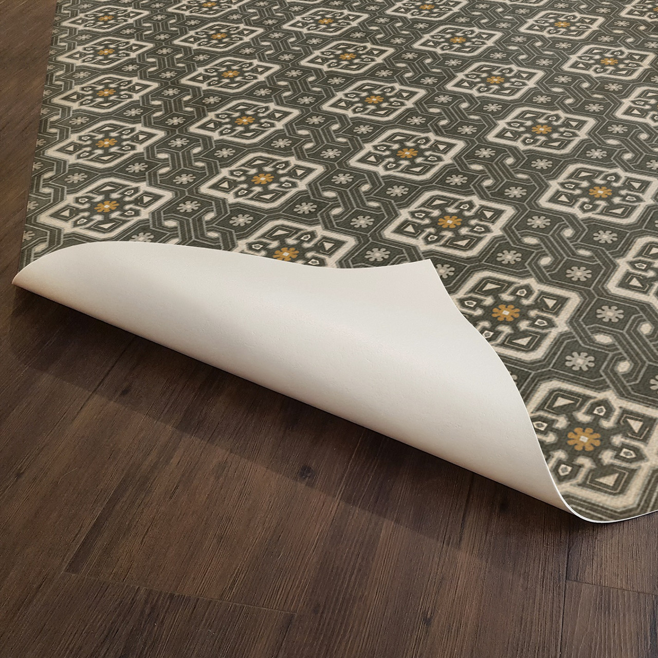 Williamsburg Tarpley Spencer - vinyl floor cloth underside 