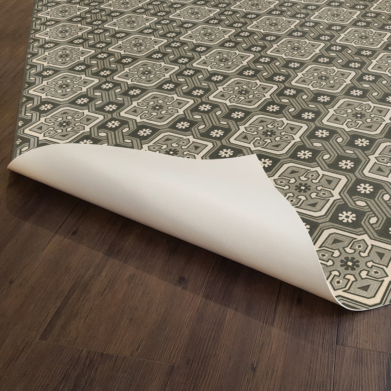 Williamsburg Tarpley Williamson - vinyl floor cloth underside
