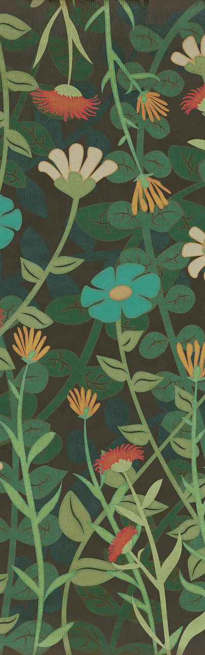 Pattern 73 Dance of the Flowers - vinyl floor cloth sizes 26x83, 36x115