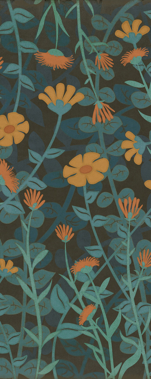 Pattern 73 Doodlebug - vinyl floor cloth sizes 30x75, 36x90