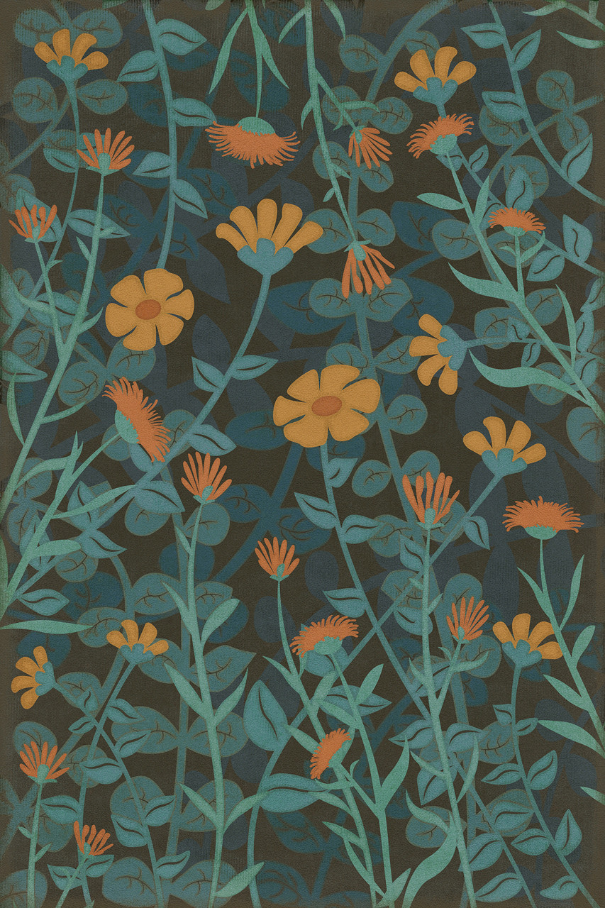 Pattern 73 Doodlebug - vinyl floor cloth, image for all rectangle sizes 