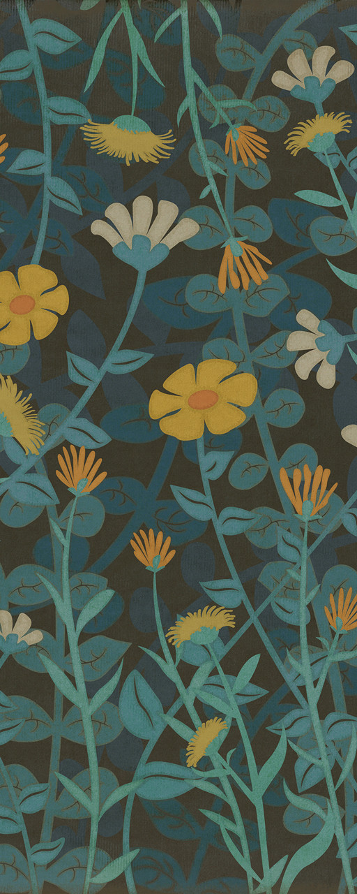 Pattern 73 Land of the Fae - vinyl floor cloth sizes 30x75, 36x90