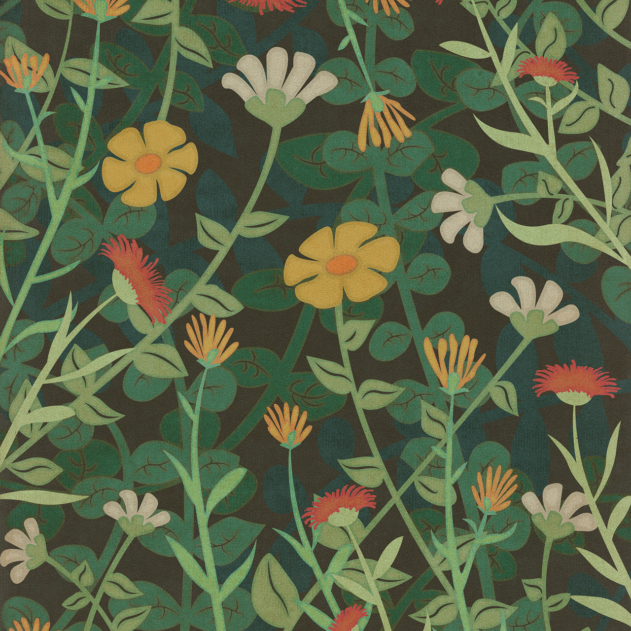 Pattern 73 Land of the Fae - vinyl floor cloth, image for all square sizes