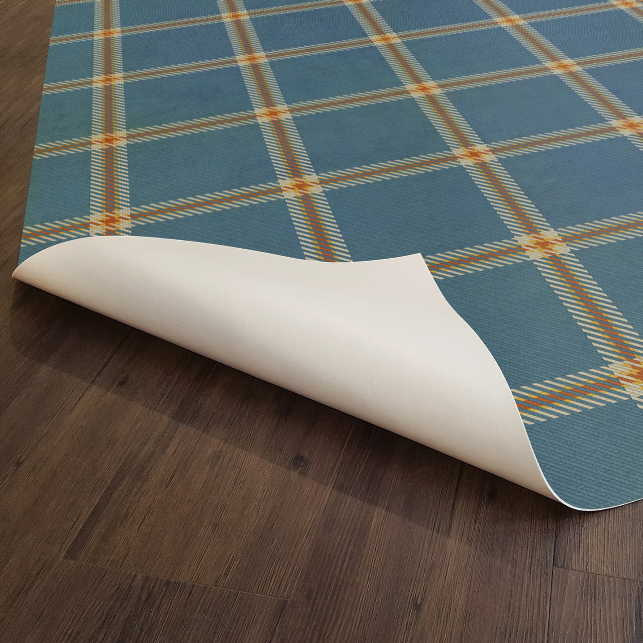 Pattern 68 Birmingham - vinyl floor cloth underside 
