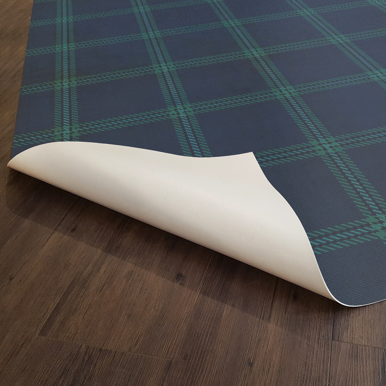 Pattern 68 Bradford - vinyl floor cloth underside 
