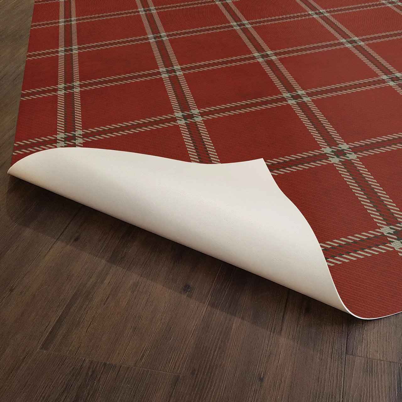 Pattern 68 Edinburgh - vinyl floor cloth underside 